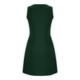 thumbnail image 5 of Loopsun Womens Dresses, Summer Dresses for Women, Women Nightgown with Pockets Sleep Shirts Sleeveless Sleepwear Pleated Nightshirt Round Neck Nightdress Green XL, 5 of 5