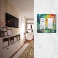 thumbnail image 5 of Yayeee Rocker Switch Wall Plate 2-Gang 4.7"x4.6" Home Decorative Outlet Cover, Colorful Plants, 5 of 6