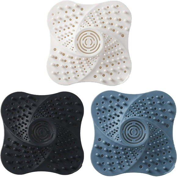 Drain Hair Catcher Silicone Hair Stopper Shower Drain Covers Hair Catcher Shower Drain Shower Drain Cover Shower Drain Hair Catcher Easy to Install and Clean Suit for Bathroom Bathtub and Kitchen