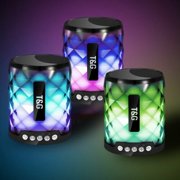New Portable Rechargeable Wireless Outdoor Mini Bluetooth Speaker LED Colorful Show