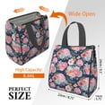 thumbnail image 3 of Pioneer Flower Floral Print Pattern Insulated Lunch Bag for Women & Adults,Large Portable Soft Cooler Lunch Bag,Thermal Food Storage Tote with Pearl Cotton,8.66L,8.75x5.75x9.5 Inch, 3 of 6