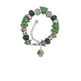 thumbnail image 2 of Goldtone Snowflake with Crystal Spinner Green Christmas Bead Bracelet, 2 of 4
