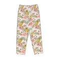thumbnail image 4 of Xecao Tropical Pink Flamingo Pineapple Women's Straight Lounge Pajama Pants: The Epitome of Relaxed Sleepwear, 4 of 9