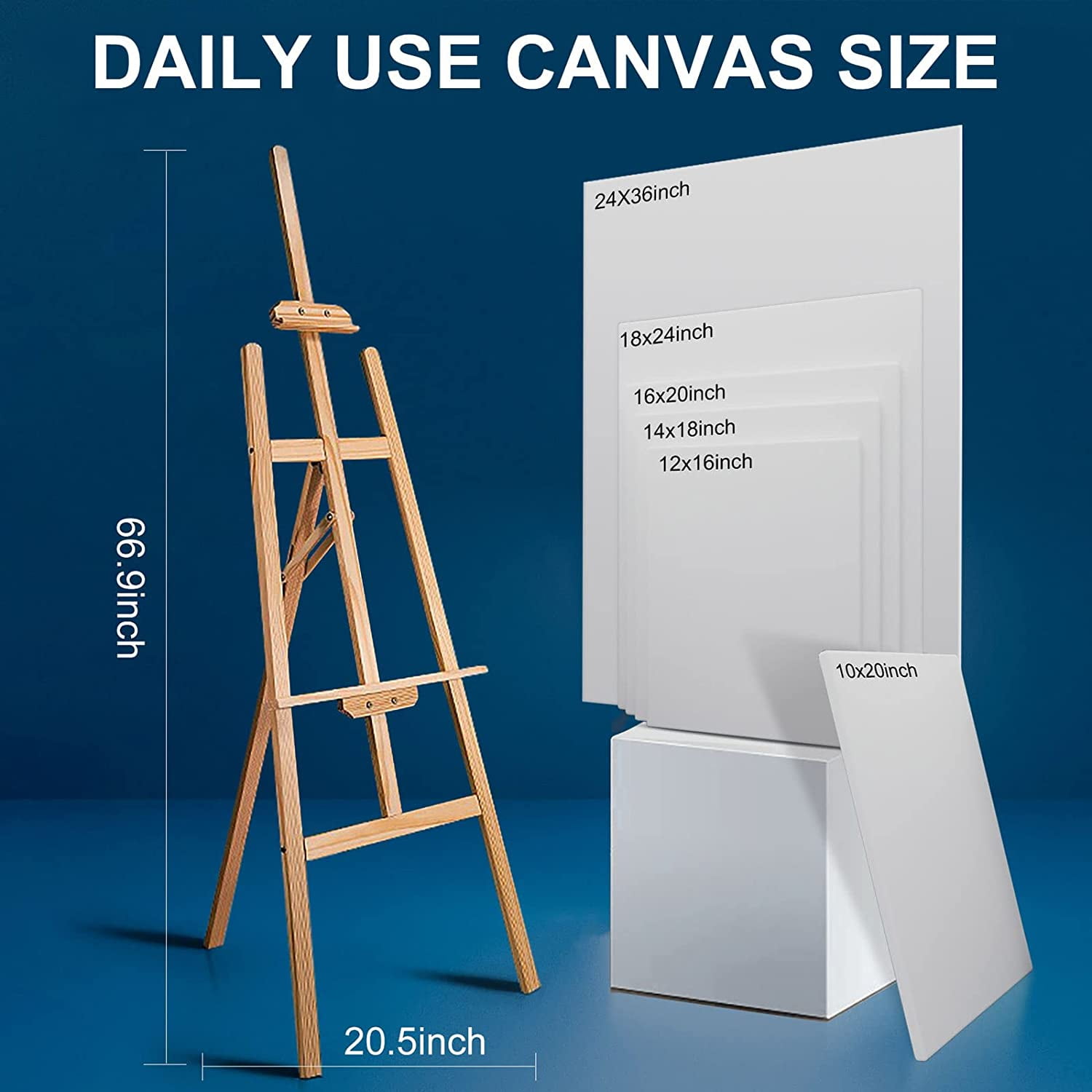 Artkey White Stretched Canvas for Paintings, 30"x40"-3 pack,100% Cotton Acid-Free for Adult