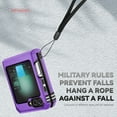 thumbnail image 4 of Dteck for Samsung Galaxy Z Flip 7 FE / Z Flip 6 Case with Ring Holder Kickstand, Hinge Protection Heavy Duty Shockproof Rugged Protective Phone Cover,Purple, 4 of 8