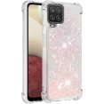 thumbnail image 3 of Compatible with Samsung Galaxy A12 Case Glitter Liquid Cute Clear Phone Case Floating Quicksand Shockproof Protective Bumper Silicone Soft TPU Case for Samsung Galaxy A12 5G Star Pink YB, 3 of 12