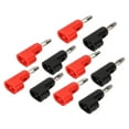 thumbnail image 4 of 10pcs Banana Plug 4mm Red Black Open Screw Type Stackable Solderless Adapter for RVs Trucks Cars, 4 of 8
