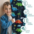 thumbnail image 3 of Blackout Kids Curtains,Colorful Dinosaurs with Palm Trees Childrens Insulated Curtains Set Of 2,Bedroom Essentials,Toddler Room Decor 42"x63", 3 of 5