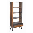 thumbnail image 3 of Coast to Coast 64"H 4-Shelf Bookcase, Waylen, Sierra Brown/Black, 3 of 4