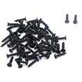 thumbnail image 4 of 6 piezas con bisagras de gabinete de hierro Bisagras de puerta 2.36 "x1.41" Bisagras de cabeza de corona Bisagras de muebles negras Caja de cajón de armario Bisagras Paquete de tornillos, 4 of 4
