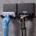 thumbnail image 4 of 2pcs Punch Free Razor Holder Storage Hook Wall Shaving Shaver Shelf Razor Rack, 4 of 8