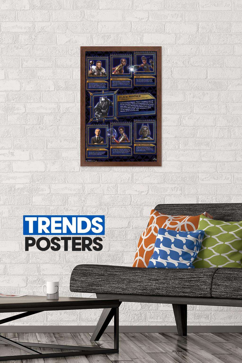 Marvel Cinematic Universe - Black Panther - Bios Wall Poster, 14.725" x 22.375", Framed