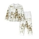 thumbnail image 1 of Fotbe Western Desert Cowboys Conjunto de Pijama de Manga Larga para Mujer con Estampado, Ropa de Dormir de 2 Piezas, Conjunto de Casa Suave y Cómodo con Bolsillos-Large, 1 of 7