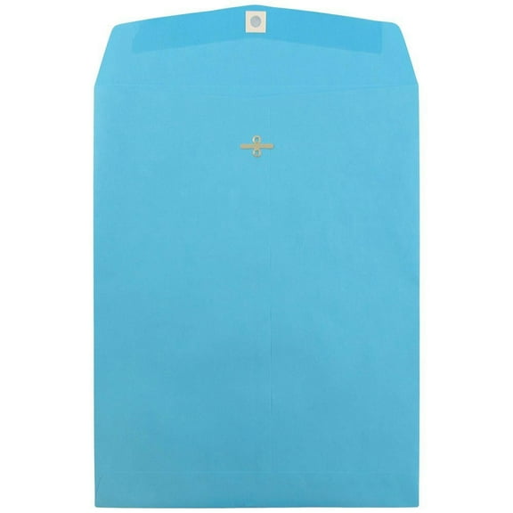 JAM Paper 9 x 12 Clasp Envelopes, Blue, 10/Pack