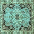 thumbnail image 1 of Ahgly Company Indoor Square Oriental Light Blue Traditional Area Rugs, 8' Square, 1 of 4