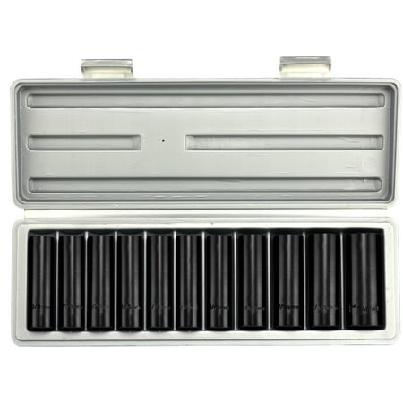 - Hiltex Deep Impact Sockets | 12pc SAE Set Standard 1/2