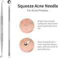 thumbnail image 3 of XIRQI Blackhead Remover Pimple Popper Tool Kit, 8 Pcs Acne Needles, Pimples Comedone Extractor, Stainless Blemish And Pore Cleaner Set with Leather Case, 3 of 7