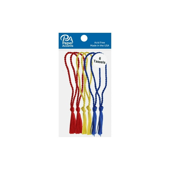 Tassels 6pc Red, Royal, Maize