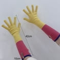 thumbnail image 6 of 1 Pair Women Winter Gloves Thickened Colorblock Knitted Five Fingers Unisex Anti slip Cold Weather Driving Golfing Skiing Skating Gloves, 6 of 8