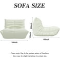thumbnail image 7 of Traumliebe Armless Bean Bag Chair Lazy Floor Sofa Couch Adults&Kids for Living Room Bedroom Office Beige, 7 of 7