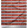 thumbnail image 1 of Soimoi Silk Fabric Stripe & Snowflake Artistic Printed Fabric 1 Yard 42 Inch Wide, 1 of 1