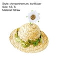 thumbnail image 6 of Walbest Dog Straw Hat Spring Summer Sunhat with Sunflower Dog Cap with Adjustable String for Pet Puppy Cat Party Daliy Decoration, 6 of 7