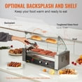 thumbnail image 3 of 5-Roller Hot Dog Machine - 750W Commercial Cooker w/Dual Temp Control - 12 Dog Capacity - Includes Bun Warmer & Oil Tray (ETL Certified), 3 of 7