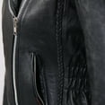 thumbnail image 3 of Hot Leathers JKL1009 Ladies Braided Motorcycle Leather Jacket Medium, 3 of 9