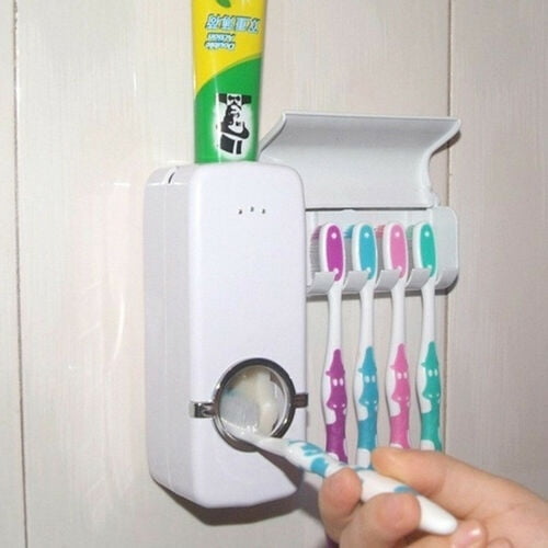 Distributeur de dentifrice avec porte brosse à dents