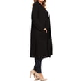 thumbnail image 2 of Women's Plus Size Open Front Long Cardigan, Lightweight Casual Solid Cardigan with Loose, 2 of 4