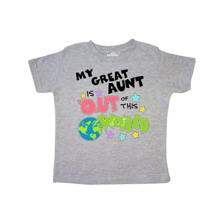 

Inktastic My Great Aunt is Out of This World Gift Toddler Boy or Toddler Girl T-Shirt