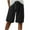 Black 1, variant on biudgviw Bermuda Shorts for Women Mid Rise Wide Leg Knee Length Shorts Solid Color Cuffed Hem Lounge Shorts with Pockets