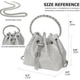 thumbnail image 3 of LHSHID Bling Crystal Rhinestone Purse for Women Sparkly Clutch Handbag Crossbody Bag for Evening Wedding Party Prom, 3 of 7