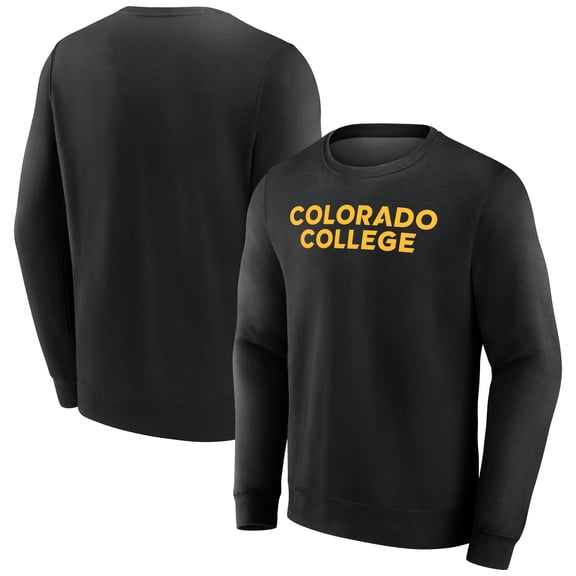 Men's Black Colorado College Tigers Short Name Fleece Pullover Sweatshirt