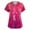Purple Pink, variant on LHVUOA Ribbon Breast Cancer Awareness Women's Short Sleeve Scrub Tops Casual Nursing Scrub Shirts Lightweight Medical Uniform