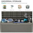 thumbnail image 4 of 60 Gallon Weather Resistant Resin Deck Box with Lockable Storage for Indoor Outdoor Use, 4 of 6