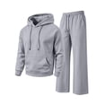 thumbnail image 5 of Mafeati Men's 2 Piece Tracksuits Casual Sweatsuits Long Sleeve Hoodies with Pocket Fleece Lined Lounge Sets, Gray, L, 5 of 7