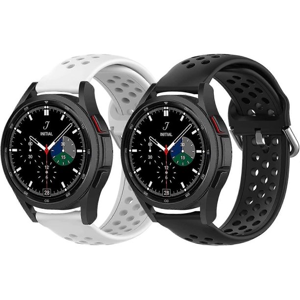Correas deportivas compatibles con Samsung Galaxy Watch 4 Classic de 42 mm y 46 mm, Galaxy Watch 4, Active 2 de 40 mm y 44 mm, Galaxy Watch 3 de 41 mm, correa de silicona suave de 20 mm