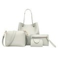 thumbnail image 1 of POINTERTECK 4Pcs Women Pattern Leather Handbag+Crossbody Bag+Messenger Bag+Card Package, 1 of 6
