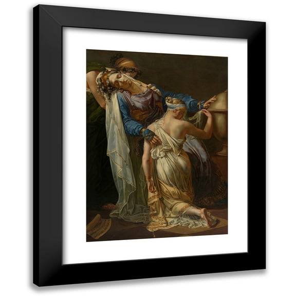 Merry-Joseph Blondel 11x14 Black Modern Framed Museum Art Print Titled - Hecuba and Polyxena (After 1814)