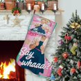 thumbnail image 1 of JOJO Siwa Tema: Calcetines de Navidad, fino lino blanco para colgar en escaleras y chimenea, decoración navideña para el hogar, regalo de Navidad.54cm×38cm, 1 of 5