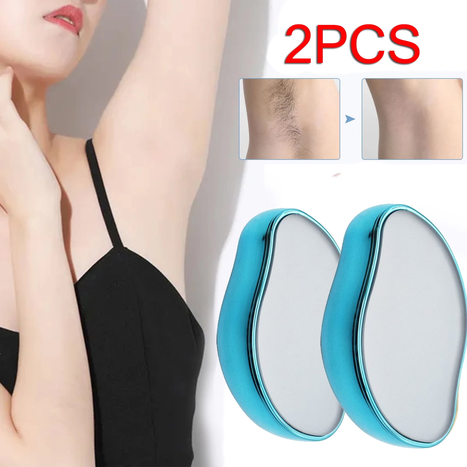 2Pack Hot Crystal Epilator Glass Hair Remover Physical Painless Crystal