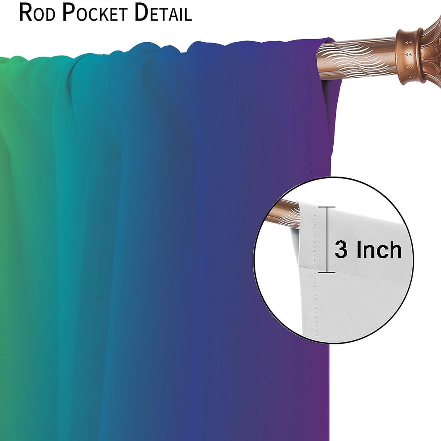 Rainbow Window Curtains, Abstract Colorful Rainbow Matching Art Theme Window Treatments Gradations of Colors Pleasant Atmosphere Blackout Rod Pocket Window Drapes for Bedroom Living Room 84x84in