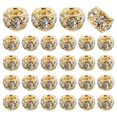 thumbnail image 1 of Uxcell 40Pcs 8mm Perlas de Rhinestone de Gran Agujero, Perla Espaciadora Europea a Granel (Oro), 1 of 5