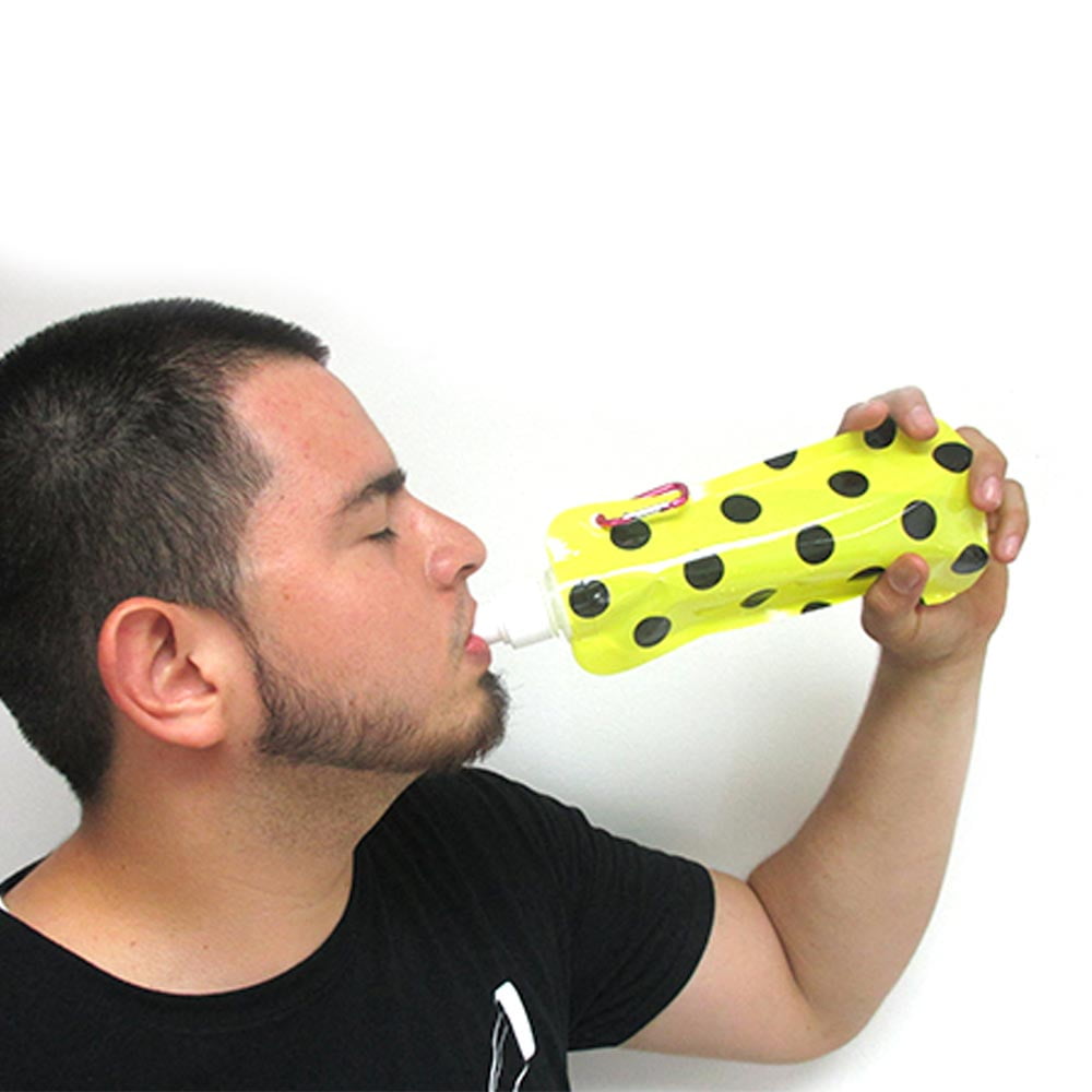 12 Pcs Multicolor Flexible Collapsible Foldable Reusable Water Bottles Ice Bag !