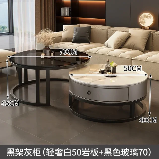 Mesa De centro De suelo nórdico, diseño De centro móvil, mesa De centro elegante y moderna, muebles De salón