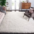 thumbnail image 2 of SAFAVIEH Luxe Shag James Solid Area Rug, Bone, 10' x 14', 2 of 9