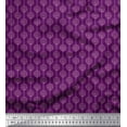 thumbnail image 1 of Soimoi Purple Rayon Crepe Fabric Spiral & Stripe Printed Fabric 1 Yard 46 Inch Wide, 1 of 3