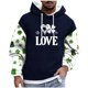 thumbnail image 2 of Sudadera con capucha para hombre, estilo informal, con estampado del Día de San Patricio, con cordón y manga larga, de poliéster., 2 of 5