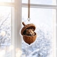 thumbnail image 3 of Christmas Acorn Shaped Animal Ornament 2D Hanging Pendant Woodland Tree Decor Random Cord Design E, 3 of 5